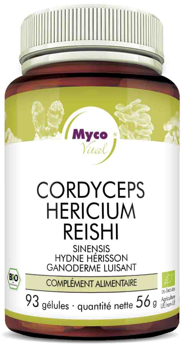 CORDYCEPS-HERICIUM-REISHI Bio-Pilzpulver-Kapseln (Mischung 344)