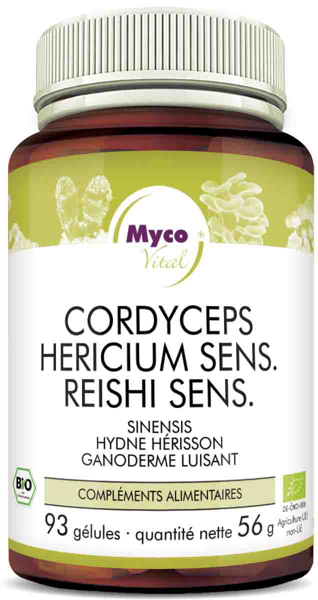 Cordyceps bio, Hericium sens. & Reishi-Sensitive gélules (mélange 367)